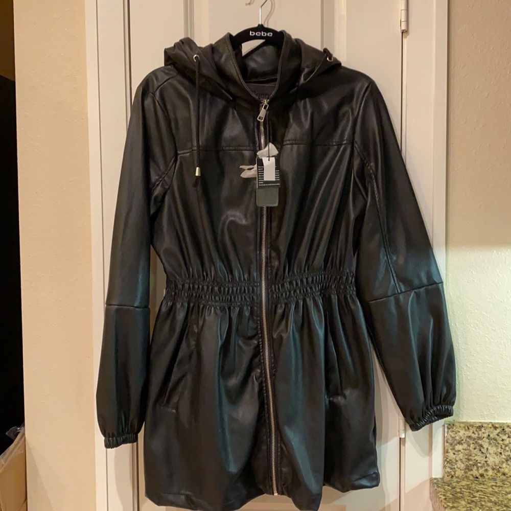 Black leather jacket
